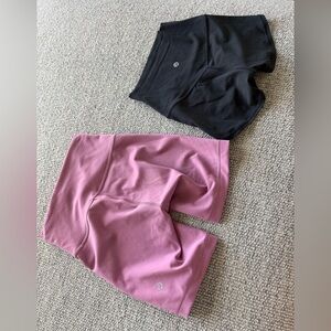 lululemon athletica Black and Pink Women Shorts EXCELLENT CONDITION NO MONEY BAC